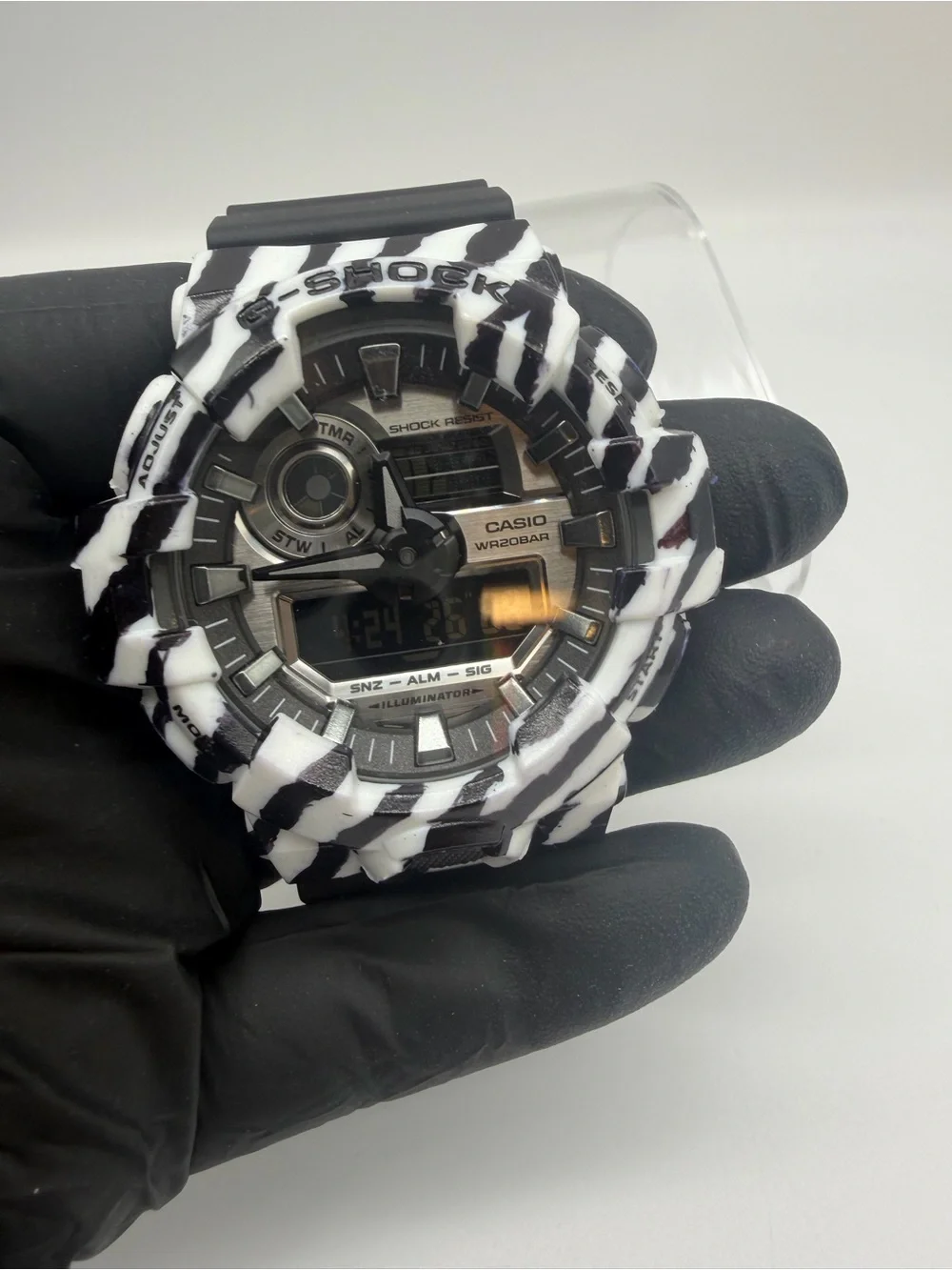 Casio G-Shock GA-700SK Custom B&W Art Watch